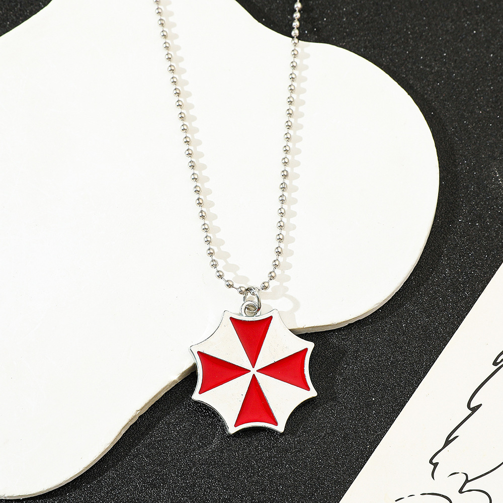 Vintage Jewelry Collection - Collar con Colgante de Paraguas Rojo