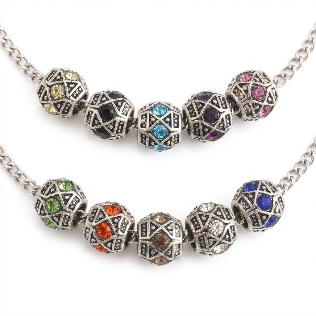 Vintage Jewelry Collection - 10 Piezas de Cuentas de Metal