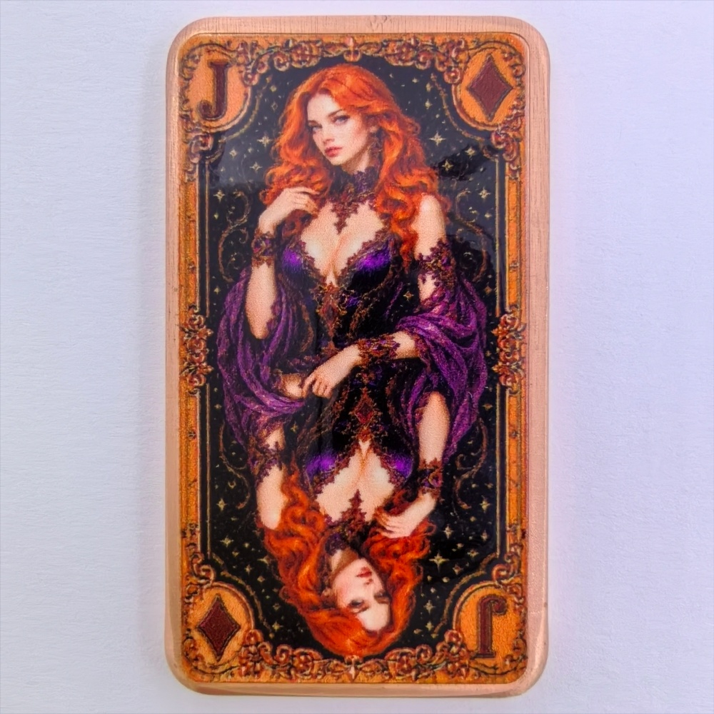 Vintage Collectible Playing Cards - Barra de cobre puro .999 de