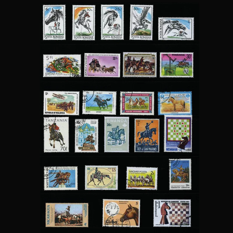 Sellos postales 50 caballos di - Collectible Vintage Postage Stamps reseña y precio