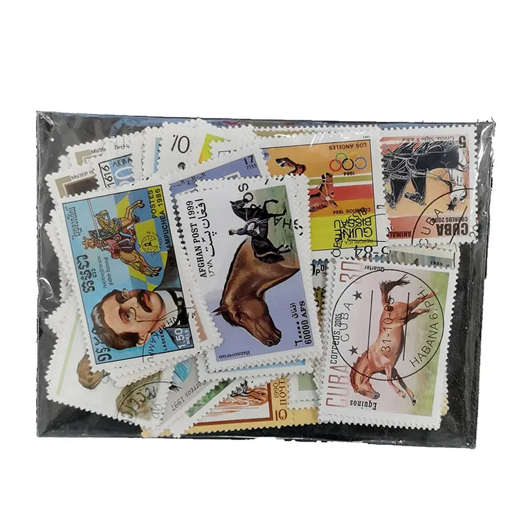 100 sellos de caballos diferen - Collectible Vintage Postage Stamps reseña y precio