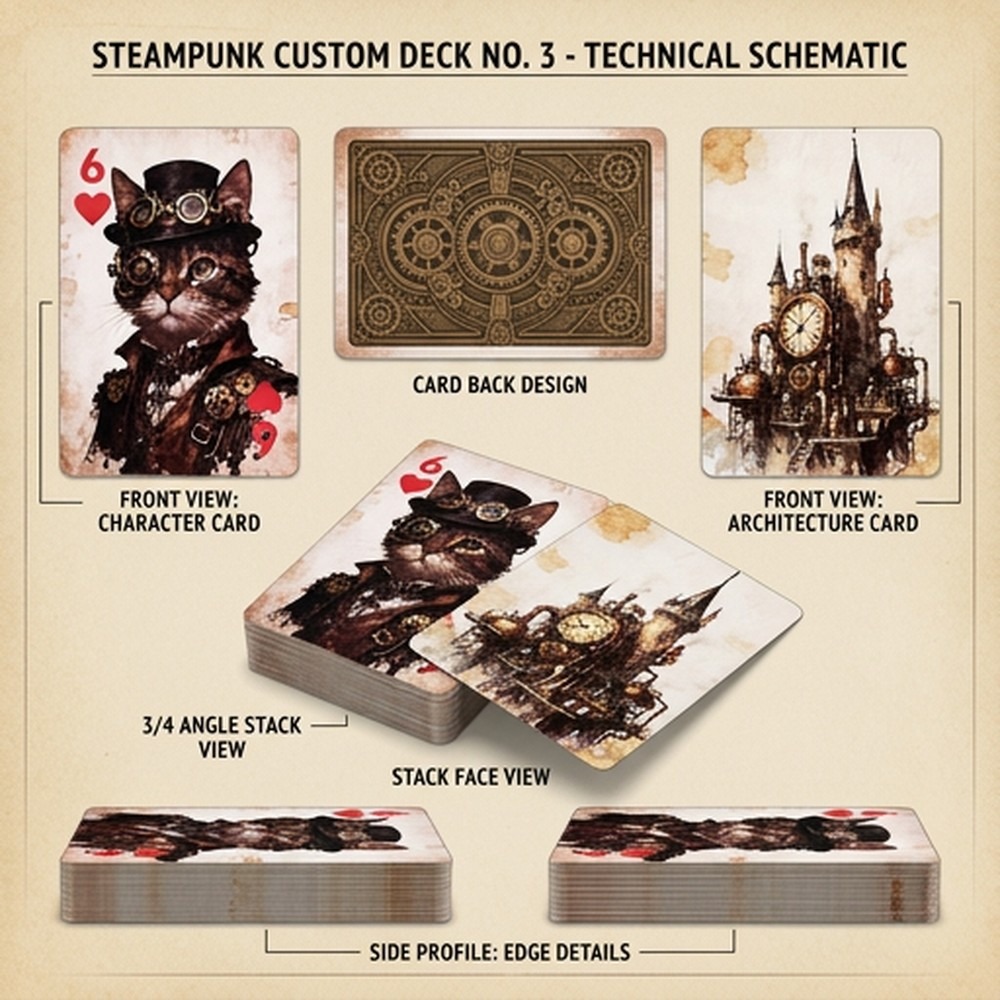 Juego de cartas de póker Steam - Vintage Collectible Playing Cards reseña y precio