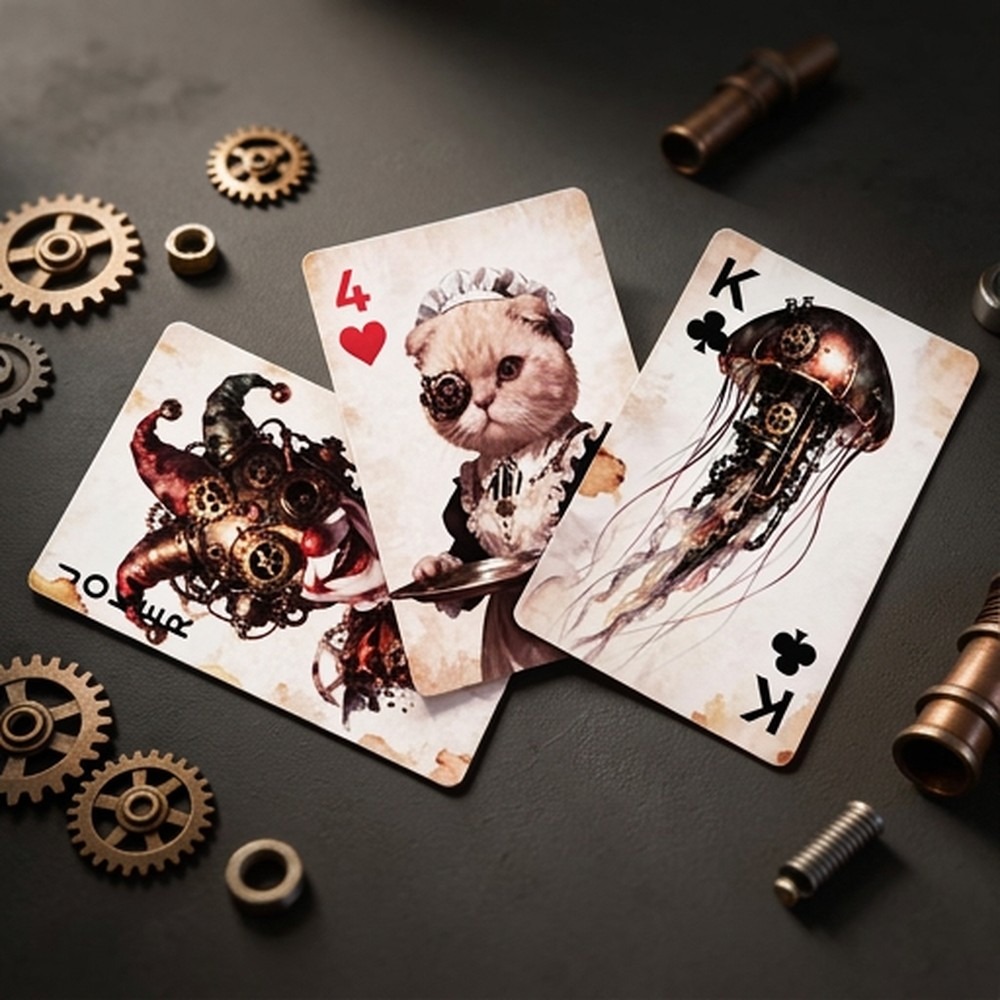 Juego de cartas de póker Steam - Vintage Collectible Playing Cards reseña y precio