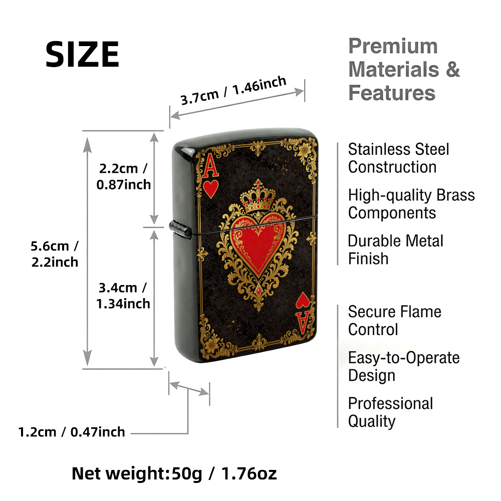 Encendedor de tapa abatible co - Vintage Collectible Playing Cards reseña y precio