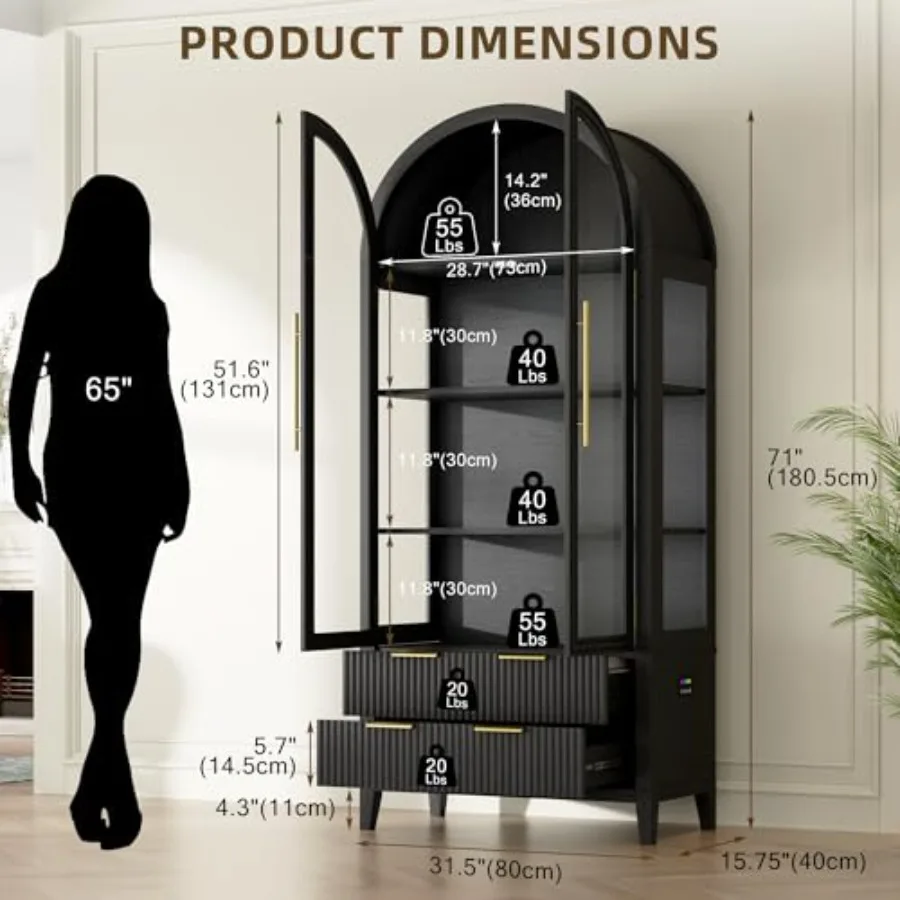 Vitrina arqueada con puertas d - Collectible & Vintage Dolls For Wedding reseña y precio