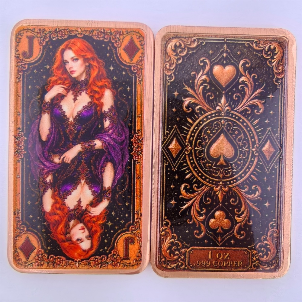 Barra de cobre puro .999 de 1  - Vintage Collectible Playing Cards reseña y precio