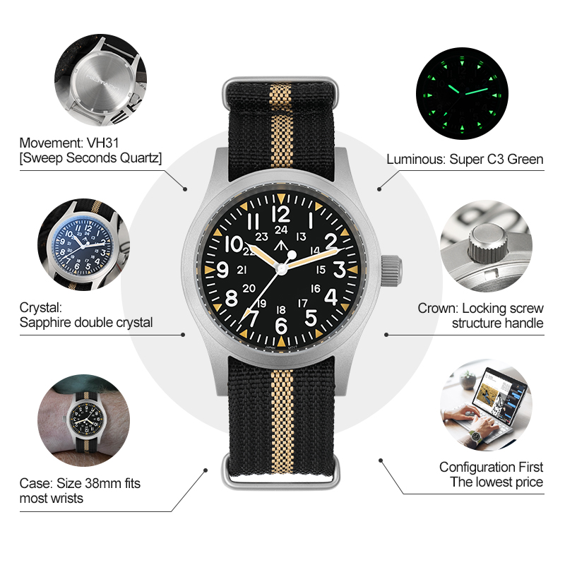 Reloj Militado ML05 Vintage VH - Vintage Watch Crystal reseña y precio